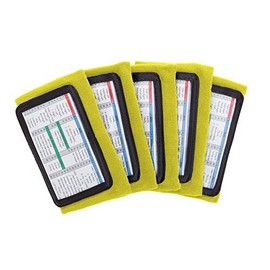 WristCoaches QB Wrist Coach - Playbook Wristband (Youth) - Heavy Duty Football Wristbands Boys Three Playsheet Compartments - Perfect Flag Football Tackle Football (5-Pack) (Yellow)