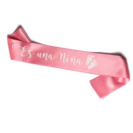 OLILLY Sash for Baby Shower ES UNA Niña - Banda Rosa para Baby Shower (Rosa)