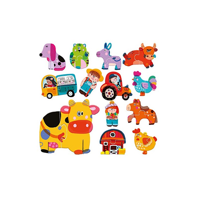 Headu - Touch 2 Piece Puzzles - Farm (MU24889)