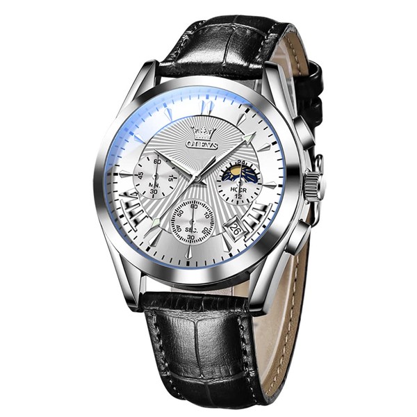 OLEVS Mens Watches-Chronograph Fashion Casual Analog Quartz Watch Waterproof, Dress