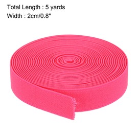 MECCANIXITY Cintas Elásticas para Coser 2cm 5 Yardas/15 Pies Rojo Rosa Carrete de Elástico de Punto Alta Elasticidad para Pelucas, Cinturones, Pantalones