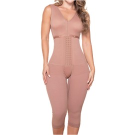 Sonryse 052 Fajas Colombianas Reductoras y Moldeadoras Post Surgery BBL Stage 2 Liposuction Compression Shapewear Bodysuit Garments Mocha M