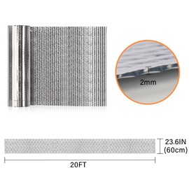 VUAOHIY Double Reflective Insulation Roll, 23.6''X15' Double-Sided Aluminum Bubble Insulation Roll, Rv Window and Window Insulation for Winter and Summer, Garage Door, Roof, Car