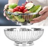 Stainless Steel Fruit Basket Multipurpose Decorative Mirror Polished Large Capacity
