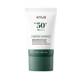 ANUA Heartleaf Silky Moisture Sun Cream 50ml SPF50+ PA++++ Face Sunscreen Daily Sun Cream No White Cast Moisture Retention Unstable Skin Makeup Fixer Makeup Base Primer Skin Care Korean Cosmetics