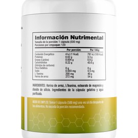 L-Teanina 200mg - 120 Cápsulas - Salud & Vida MX