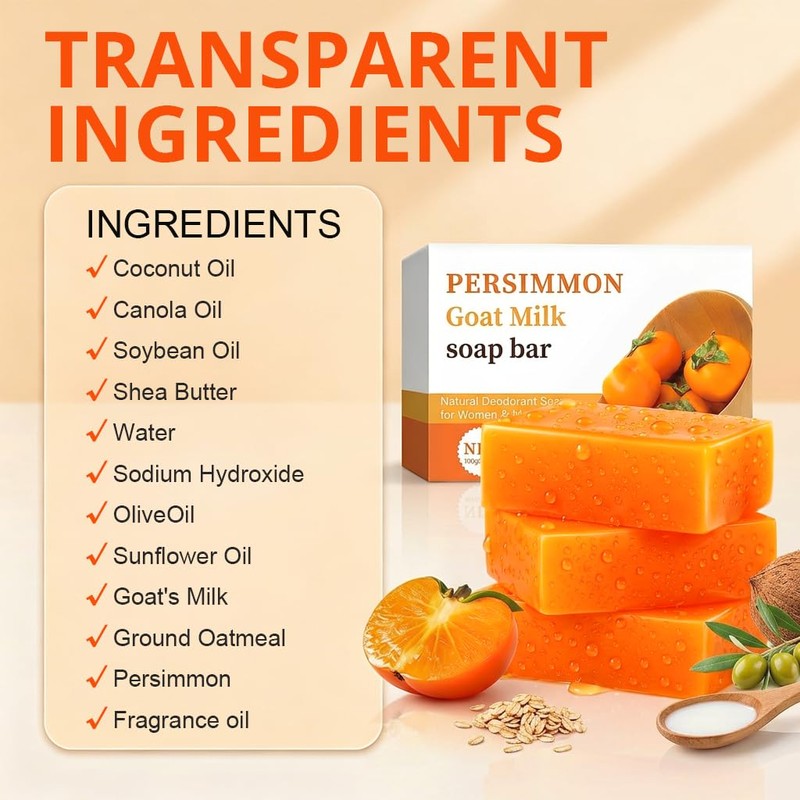 Persimmon Soap 3 x 100G Multipack – Natural Bar Soap