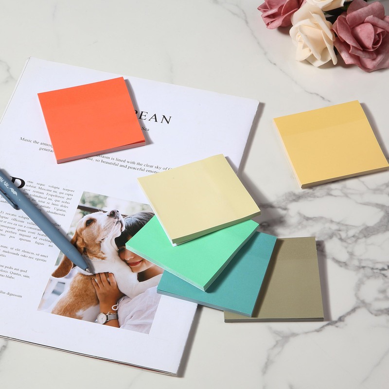 Mr. Pen- Sticky Notes, 3”x3”, 12 Pads, 600 Sheets, Retro