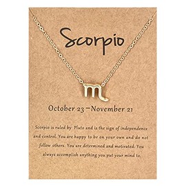 Scorpio Constellation Necklace for Women Girls - Zodiac Sign Pendant Jewelry - Astrology Gift