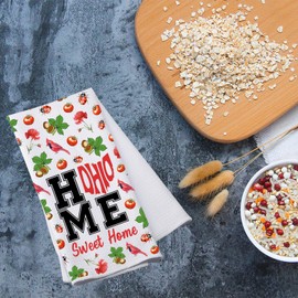 PWHAOO State Kitchen Towel State Tea Towel State Symbols Gift Travel Lover Gift (Sweet Home Towel)