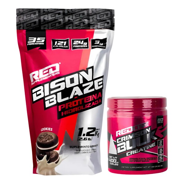 Kit Protena Hidrolizada 1.2kg Creatina 400g Red Supplemen - Producto