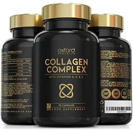 Advanced Collagen Complex | 1593mg Vitamin Boosted Complex for Glowing Hair, Skin & Nails | 90 High Strength Collagen Capsules | Premium Bovine Collagen Supplements for Women & Men, Made in The UK
