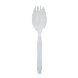 The Safety Zone CPPMDSKBKW1 Medium Weight Polypropylene Spork Bulk White 1000/Case