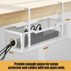 Under Desk Cable Management Tray White, Cinati Wire Organizers No