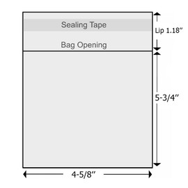 150Pcs 4-5/8'' X 5-3/4'' Resealable Cello Cellophane Bags - Fits A2 Card w/Envelope Photos Jewelry Candy Treats