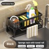 BRYN Sink Organiser, Carbon Steel Sponge Holder Kitchen with Dish