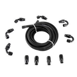 ASI Performance Braided PTFE 8 AN E85 Fuel Line Hose Swivel Fittings Kit 20FT Stainless Steel US