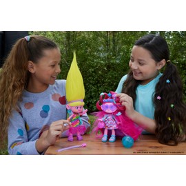Mattel DreamWorks Trolls Band Together Fashion Doll & 10+ Accessories, Hairsational Reveals Queen Poppy with Transforming Hair Piece