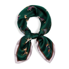 QIUTIMIY 100% Mulberry Silk Scarves for Women Lightweight 21"x21" Square Scarf Small Neckerchief Women Digital Printed Head Wrap((53cm) Square Scarf 5)