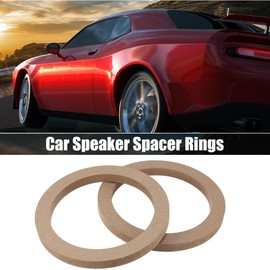 Unifizz Car 2Pcs 6.5 Universal Wooden Car Speaker Subwoofer Mounting Spacer Rings Adapter Bracket Holder Plate