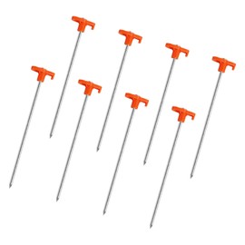 Tent Pegs, Heavy Duty Tent Pegs, 8 Pcs Awning Support, Tarpaulin, and Outdoor Tents for Outdoor Camping, Rock Camping Accessories