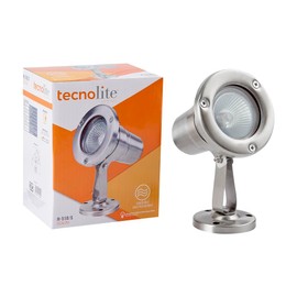 Tecnolite Lámpara LED Sumergible, Baja Profundidad, Base GX5.3, 50 W, 12 V, Luz LED Sumergible, Luz Cálida 3000 k, IP 68, 100 - 240 Volts,
