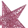 BinaryABC Christmas Tree Topper Star,Glittering Christmas Tree Decoration Ornaments,20cm (Pink)