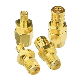 JNNJ Pack of 4 SMA to SMB Adapter, 4 Type SMA SMB Adapter, Car Radio Antenna SMA Adapter to SMB Male Converter, for Car Satellite Radio Antenna Antenna Cable Pigtail