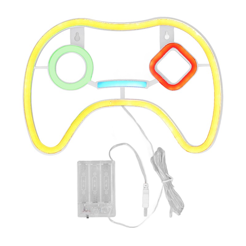 LED Neon Sign Game Controller Shaped 11inx7.5in LED Safe PVC