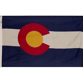 3x5 Foot (90x150 cm) State Polyester Indoor/Outdoor Flag; Vivid Color and Fade Proof - Canvas Header and Double Stitched (Colorado)