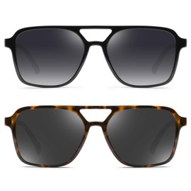 GRFISIA Retro Aviator Sunglasses for Women Men Square Frame Rectangle Trendy Sun Glasses