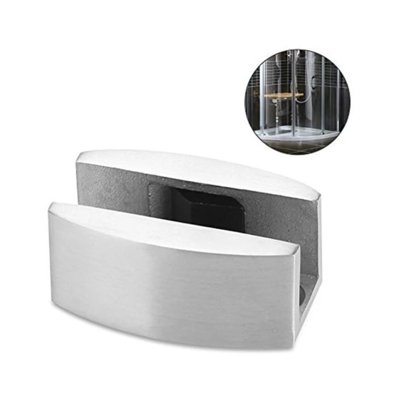 Uadme Stainless Steel Floor Guide, Robust Floor Guide, Frameless Glass