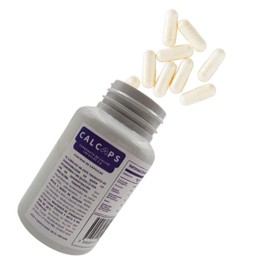CALCAPS Dos frascos de Cápsulas de carbonato de calcio un gramo.