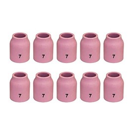 WeldingCity 10-pk Gas Lens Ceramic Cup Alumina 53N61 (#7, 7/16") for TIG Welding Torch 9, 20 and 25 Series from Weldcraft Lincoln Miller ESAB CK