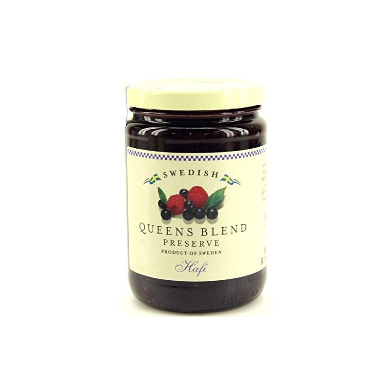 Hafi Queens Blend: Raspberry & Wild Blueberry Preserves 14.1-ounce Jar
