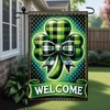 Starlit Patio Welcome St. Patrick's Day Garden Flag 12x18 Double