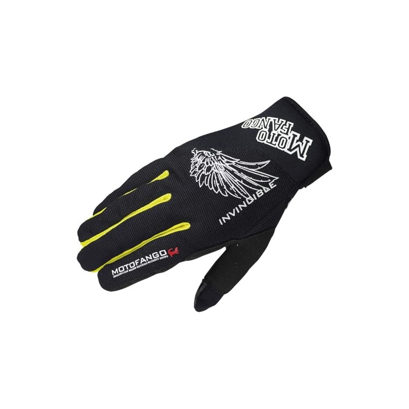 Komine MG-003 1177 Motorcycle Light Mesh Gloves Black/Yellow L Mesh
