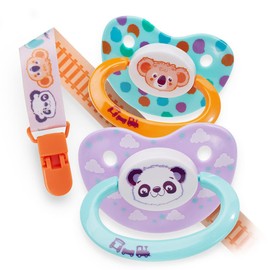 Rearz - Critter Caboose - Adult Pacifiers with Lanyard and Clip (2 Pacifiers and 1 Lanyard)