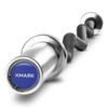 XMark XM-3670 Olympic EZ Curl Bar with Medium Knurling, Chrome