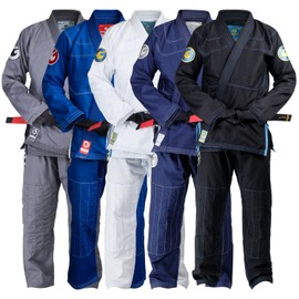 Gold BJJ Aeroweave Jiu Jitsu Gi - Ultra Lightweight BJJ Gi - Preshrunk Brazilian Jiu Jitsu Uniform for Men (Black, A2H)