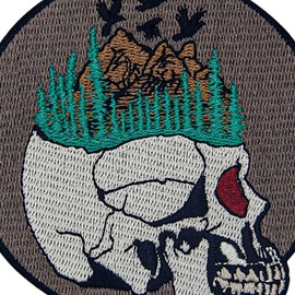 Flying From Skull Island Patch Embroidered Applique Badge Iron On Sew On Emblem