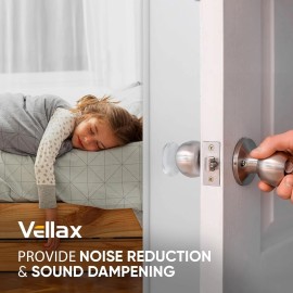 Vellax Wall Door Stopper 6 Pcs - 2" Diameter Clear 6 - x 0.2",