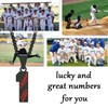 Suweibuke Inspiration Baseball Necklaces Baseball Jersey Number 0-99 Necklace Stainless