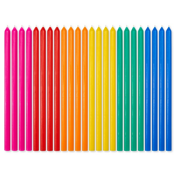 American Greetings Birthday Candles, Long Thin Multicolored (24-Count)