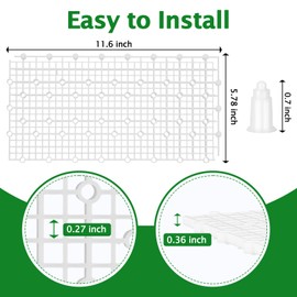 Hygger CO2 Aquarium Fish Tank Divider Filter Bottom with Bracket, Plastic Egg Crate Grid (11.6X5.7inch) for Fish Tank Separation, Bottom Filtration & DIY Aquascaping (12pcs, White, 72 Brackets)