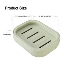 2Pcs Soap Dish, Soap Holder, Portable Shower Soap Box, Non-slip, Dry, Suitable for Bathroom, Kitchen,Easy Cleaning(khaki & Light Green)