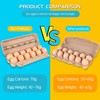 DecarDamai 100-Pack Bulk Empty Egg Cartons for Storage, 12-Count Natural