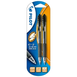Pilot G207 Retractable Gel Rollerball 0.7 mm - Black, Pack of 2