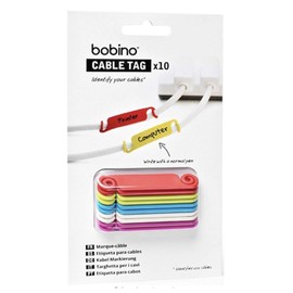 Bobino CATAG1 Cable Tag - Assorted Colours (Pack of 10)