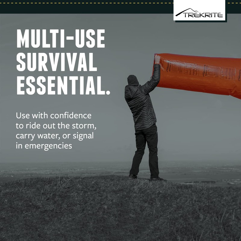 Trekrite Emergency Survival Bivi/Bivvy Bag – Waterproof High Visibility Orange
